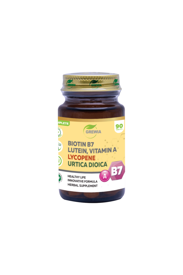 КОСА КОЖА НОКТИ - BIOTIN B7 - LYCOPENE - LUTEIN - VITAMIN A - URTICA DIOICA