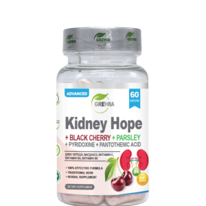 БЪБРЕЦИ / ПОДАГРА /ПРОСТАТА / ТРУДНО УРИНИРАНЕ - KIDNEY HOPE + BLACK CHERRY + PARSLEY + PYRIDOXINE + PANTOTHENIC ACID
