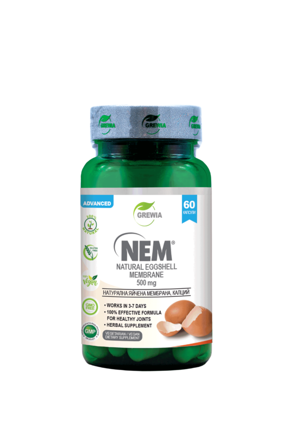 СТАВИ / КОСТИ / СУХОЖИЛИЯ - NEM - NATURAL EGGSHELL MEMBRANE 500mg
